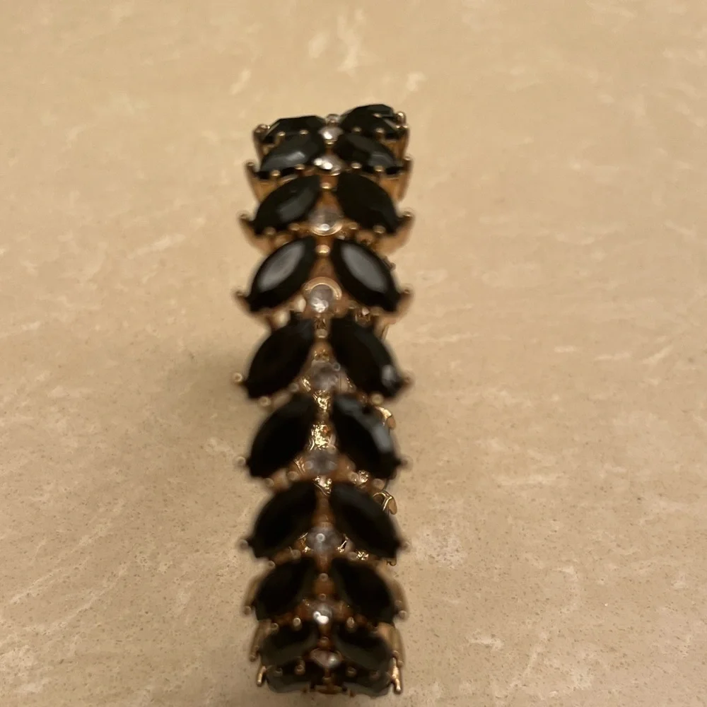 Forever 21 Stretch black bracelet black cuff dressy - Picture 2 of 3
